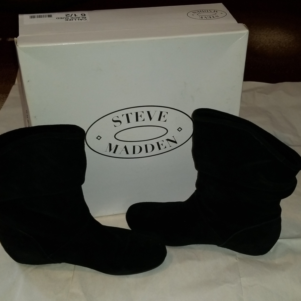 Steve Madden  Black Boots Size 6.5